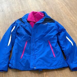 Columbia Women's Blue Utility Jacket with Pink Accents
